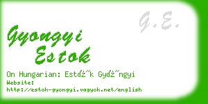 gyongyi estok business card